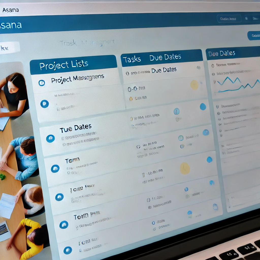 Asana task management dashboard for remote teams