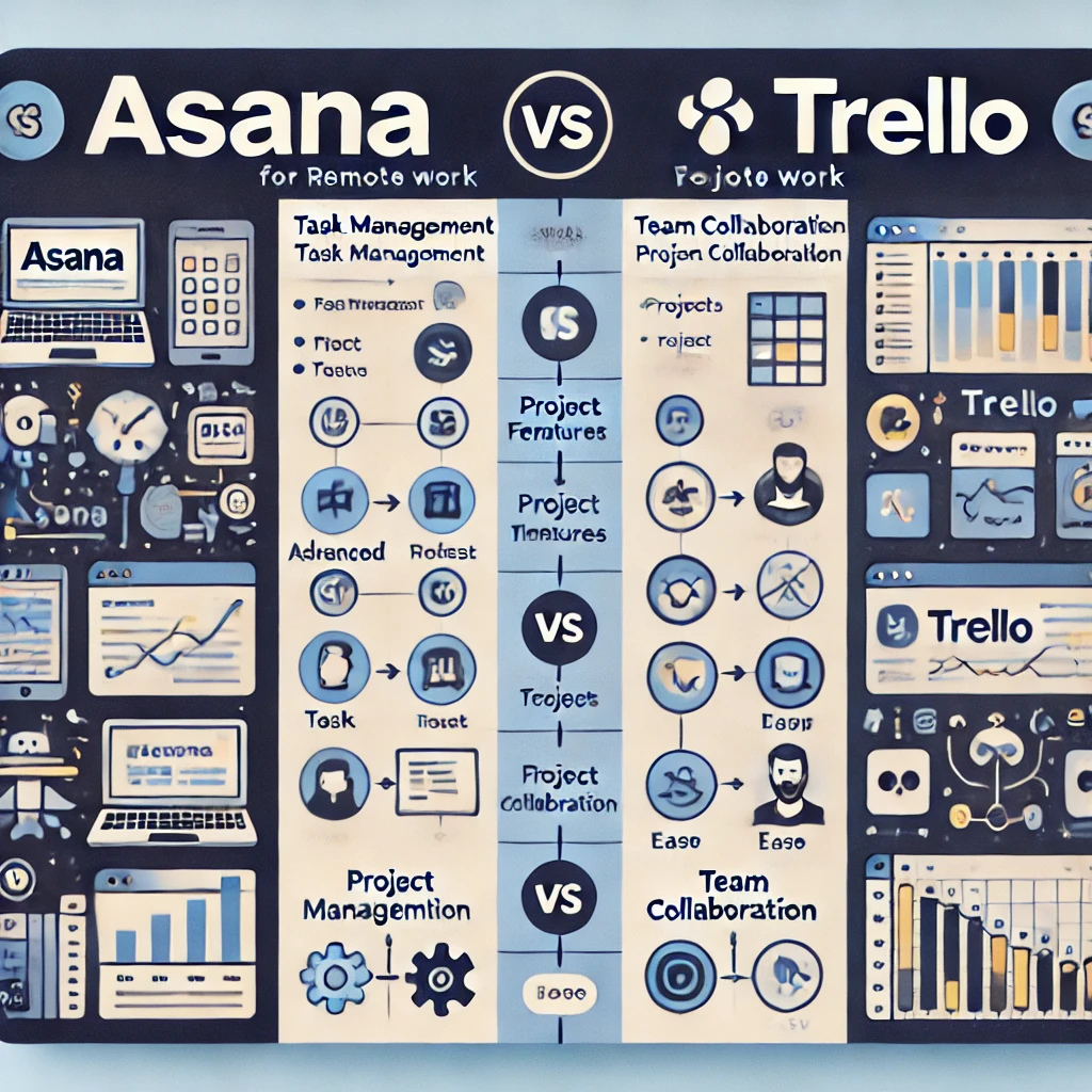 Asana vs Trello feature comparison for remote work